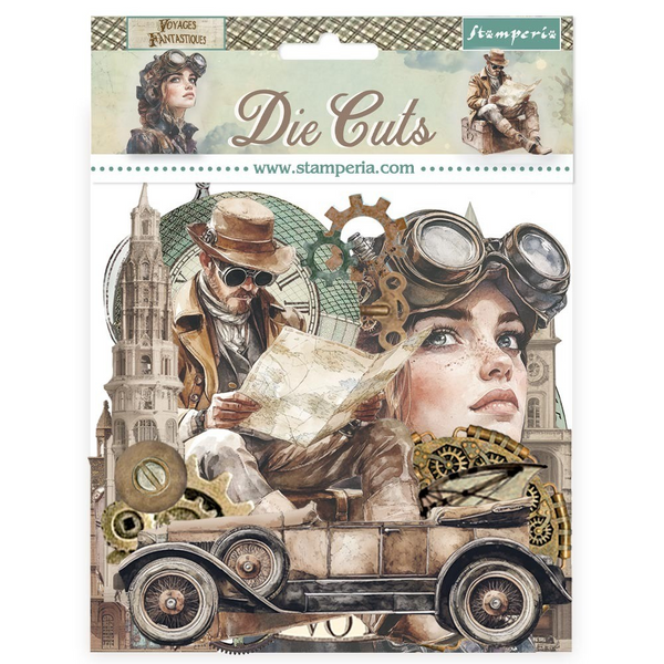 Stamperia, Chip-Board Die-Cuts, Voyages Fantastiques (DFLDC127)