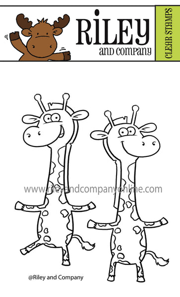 Riley & Company, Clear Stamps, Set of 2, Basic Dress Up Giraffe