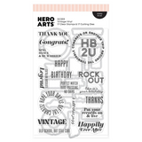 Hero Arts, Clear Stamps & Dies Bundle, Vintage Vinyl (WB1205)