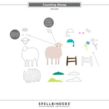 Spellbinders, Clear Stamp & Die Set, Counting Sheep (SDS-200)