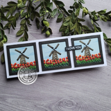 Hero Arts Looking Glass Dies, 2.1"x2.1", Windmill Tulips (DI883)
