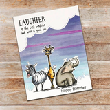 Paper Rose Clear Stamps 4"X6", Laughing Animals (17592)