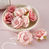 Prima Marketing, Buttons & Keepsakes by Frank Garcia Enveloped Roses Dimensional Flowers (684730)