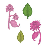 Heartfelt Creations, Dazzling Dahlia Collection, Cling Stamps & Dies Set Combo, Dahlia and Leaves