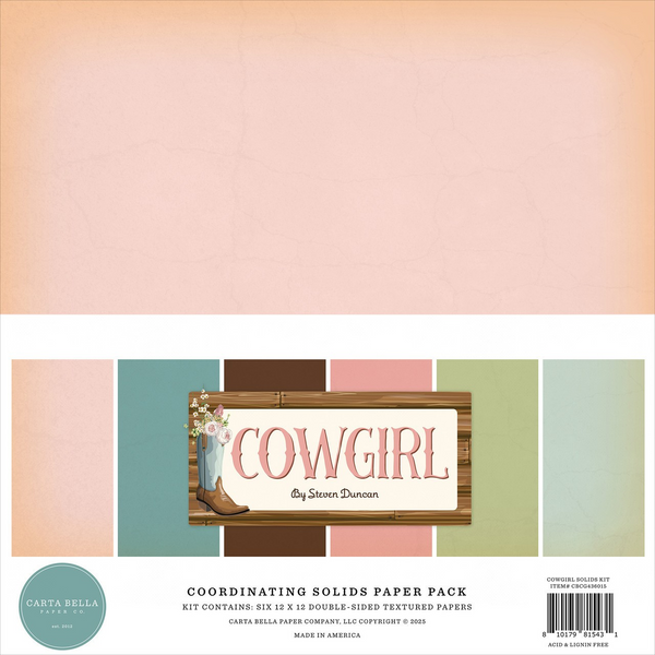 Carta Bella, Solids Kit 12"X12", Cowgirl (CBCG436015)