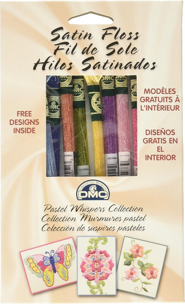 DMC, Satin Floss Pack, 8.7 Yard, Pastel Whispers Collection ( 1008FPK2)