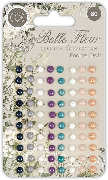 Craft Consortium, Belle Fleur Premium Collection, Adhesive Enamel Dots (CCADOT019)