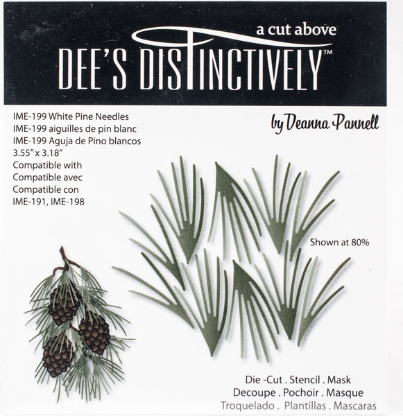 Dee's Distinctively a cut above, Thinlits Dies by Deanna Pannell, White Pine Needles (IME-199)