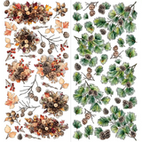 49 And Market, Laser Cut Floral Set 6"X12", Timber & Tweed (DTT-34776)