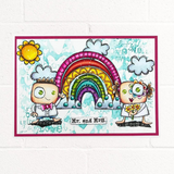 AALL & Create, #931, Mr & Mrs, A7 Clear Stamp, Designed by Janet Klein