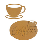 Stamperia, MDF Crafty Shapes, Coffee And Chocolate, Cup And Plate (KLSM70)