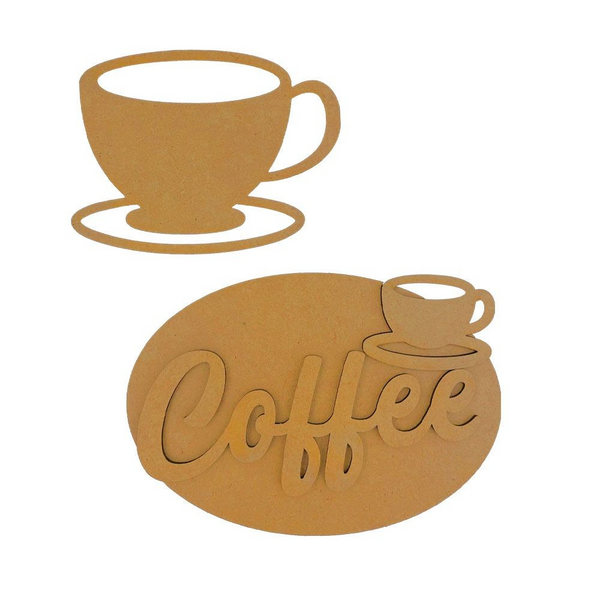 Stamperia, MDF Crafty Shapes, Coffee And Chocolate, Cup And Plate (KLSM70)