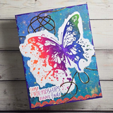 Spellbinders, Press Plate & Die Set, Butterfly Splatter (BP-323)