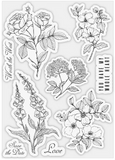 Craft Consortium, Belle Fleur, Polymer Clear Stamp, Belle Fleur (CCSTMP075)
