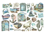 Stamperia, Adhesive Ephemera, Silent Sea (DFLCT63)