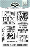 Karen Burniston, Clear Stamps, Tool Time Sayings (CS037)