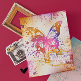 Spellbinders, Press Plate & Die Set, Butterfly Splatter (BP-323)