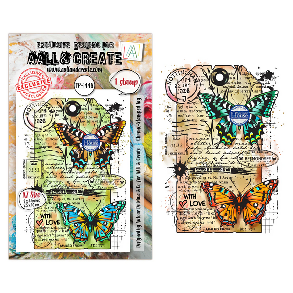 AALL And Create A7 #TP-1448 Photopolymer Clear Stamp Set, Chrono-Stamped Tag by Autour De Mwa & Co.