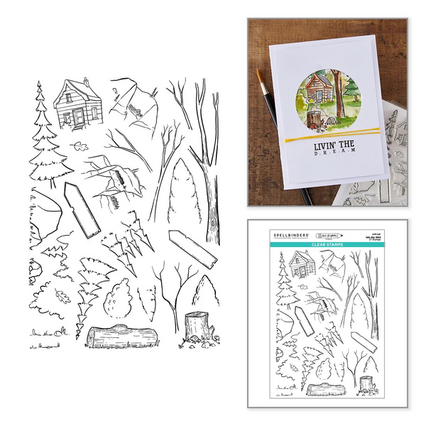Spellbinders, Storybook Illustrated Into the Wild Clear Stamp Set by Josh Griffiths Studio (STP-287)
