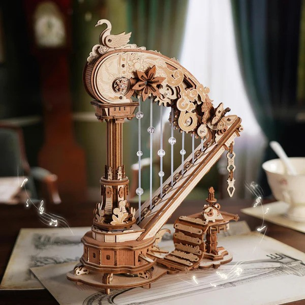 ROKR 3D Wooden Puzzle, Magic Harp Music Box