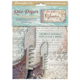 Stamperia, Assorted Mini Rice Paper Backgrounds A6 8/Sheets, Venice City of Art (DFSAK6042)