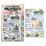 AALL And Create A6 #TP-1343 Photopolymer Clear Stamp Set, Global Gazette by Autour De Mwa