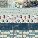 Tim Holtz Idea-ology, Double-Sided Cardstock 12"X12" 12/Pkg, Palette Collection: Blue (TH94463)