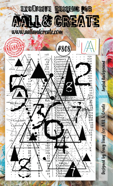 AALL & Create, #808, Angled Background, A6 Photopolymer Clear Stamp Set, Designed by Tracy Evans