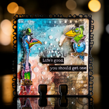 AALL & Create, #TP-1334, Splatter Film, A6 Photopolymer Clear Stamp Set, Designed by Autour De Mwa & Co.