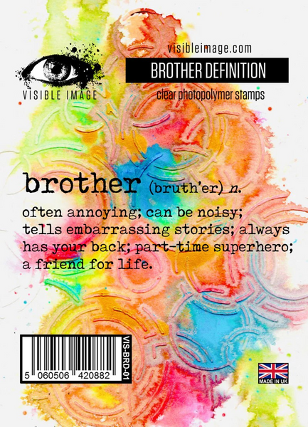 Visible Image, A7 Clear Stamp Set, Brother Definition (VIS-BRD-01)