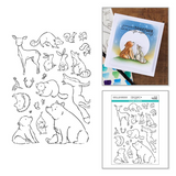 Spellbinders, Storybook Illustrated Wild Friends Clear Stamp Set by Josh Griffiths Studio (STP-286)