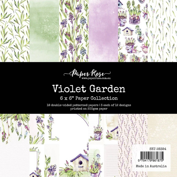 Paper Rose, 6"x6" Paper Collection, Violet Garden (28384)