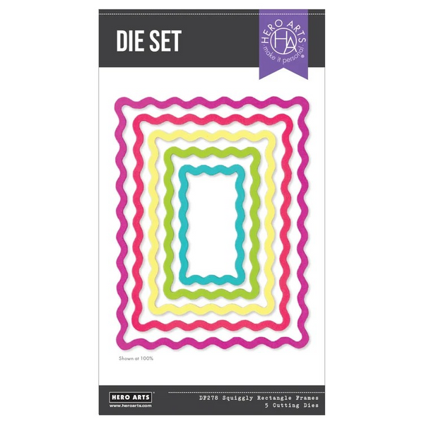 Hero Arts, Dies, Squiggly Rectangle Frames (DF278)