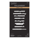 Spellbinders, BetterPress & Glimmer, Press + Foil Plate & Die Set, All My Senses (BP-341)