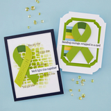 Spellbinders, Awareness Ribbon and Sentiments Stamp & Die Set by Sheri Ballantyne (SDS-216)