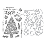 Hero Arts Swirly Christmas Tree Stamps & Dies Bundle (SB409)