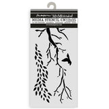 Stamperia, Stencil 4.72"X9.84" Create Happiness, Dewdrops, Branches