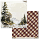 49 And Market, Timber And Tweed, Double-Sided Cardstock 12"X12", Pine Needles (DTT-34622)