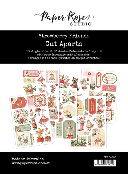 Paper Rose, Strawberry Friends, Cut Aparts (34908)