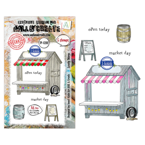AALL & Create, #TP-1390, Lovely Things, A6 Clear Stamp, Designed by Janet Klein
