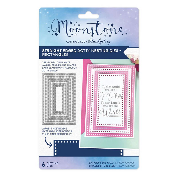 Hunkydory, Moonstone Dies, Straight Edged Dotty Nesting Dies, Rectangles