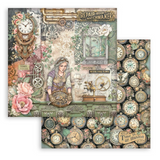 Stamperia, Scrapbooking Double-Sided Paper Pad 12"x12" 10/Pkg, Gardens of Time (SBBL185)