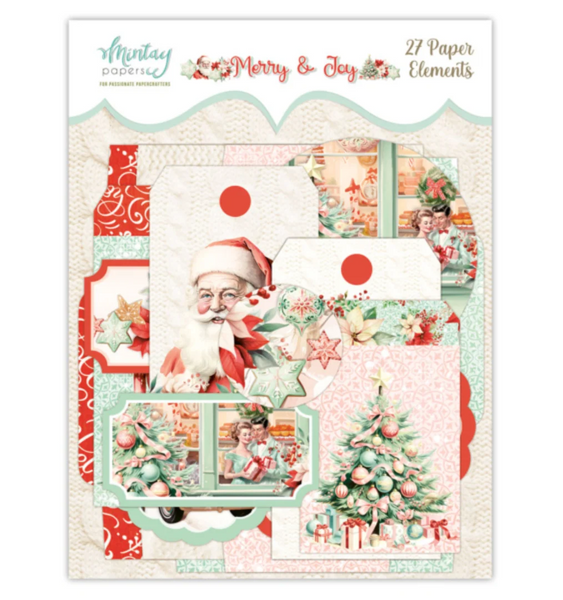 Mintay Papers, Paper Elements, Merry & Joy