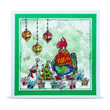 AALL & Create, #TP-1494, Chickmas Chaos, A6 Clear Stamp, Designed by Autour De Mwa & Co.