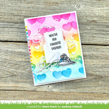 Lawn Fawn, Lawn Clippings Coloring Stencils, Layered Hearts Background (LF3623)