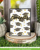 Lawn Fawn, Lawn Clippings Coloring Stencils, Layered Graduation Caps Background (LF3739)