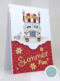 Craft Consortium, Sunday Paws, Clear Stamp, Ice Cream (CCSTMP065)