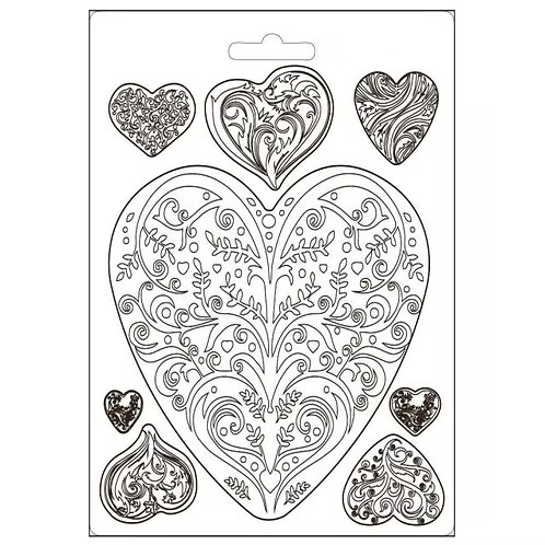 Stamperia, Soft Mould A5, You and me hearts (K3PTA5622)