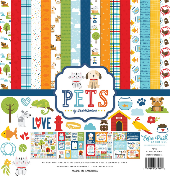 Echo Park Collection Kit 12"X12", Pets (PET293016)