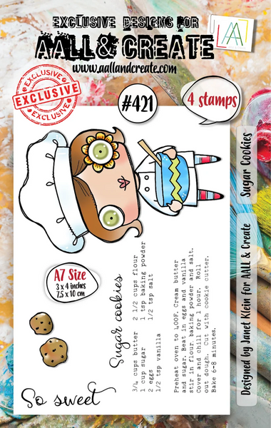 AALL & Create, #421, Sugar Cookies, A7 Clear Stamp, Designed by Janet Klein